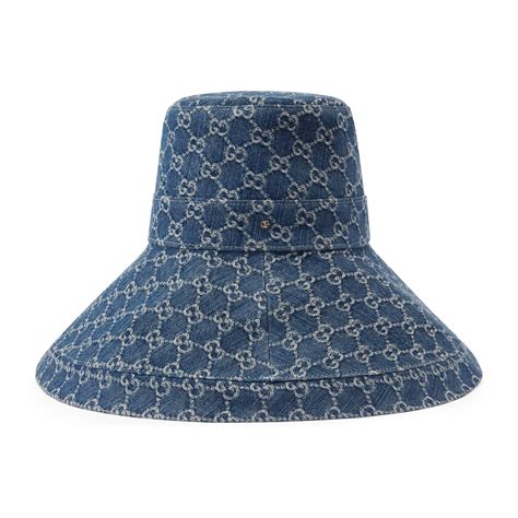 gucci inspired brim hat|gucci denim wide brim hat.